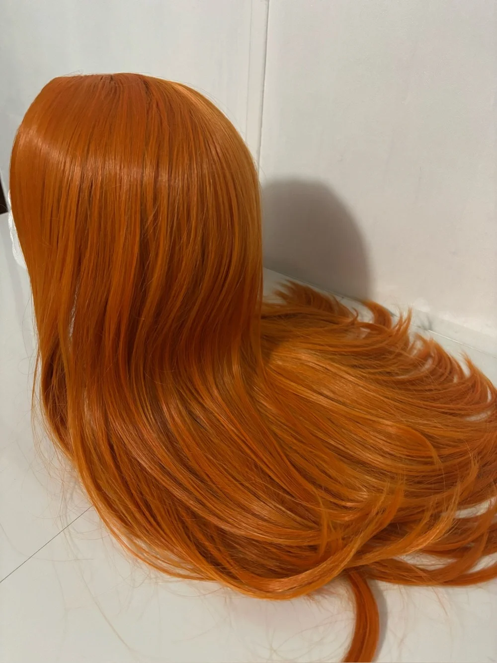 Scylla Autumn Orange Lace Front Synthetic Long Wig